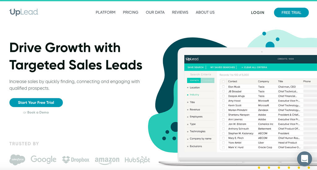 B2B Marketing Tool #5: UpLead