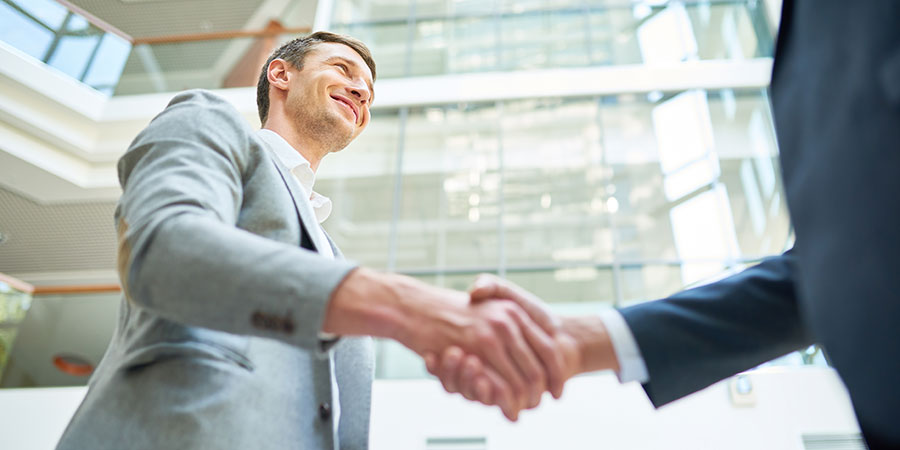B2B buyers illustration: Deal handshake