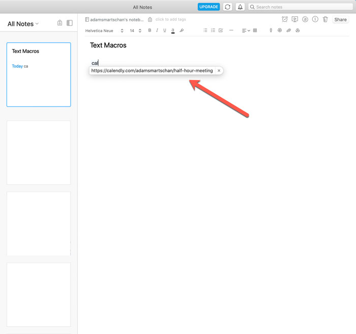 How text macros appear in macOS