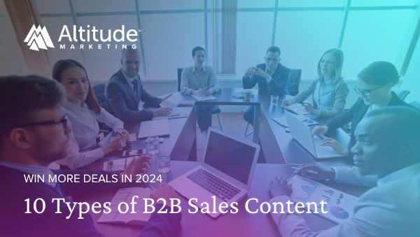 10 types of b2b sales content