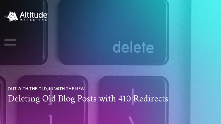 Featured Image: Deleting Old Blog Posts with 410 Redirects