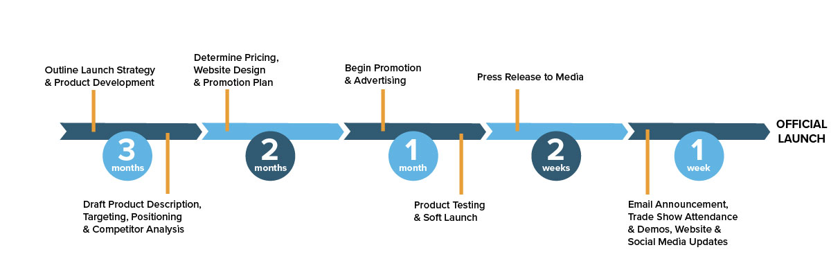 launching a new product timeline