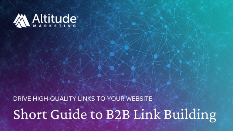 Image that says: Drive high-quality links to your website. Short guide to B2B link building.