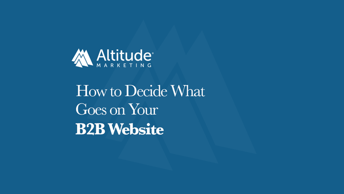 How to Decide What Goes On Your B2B Website