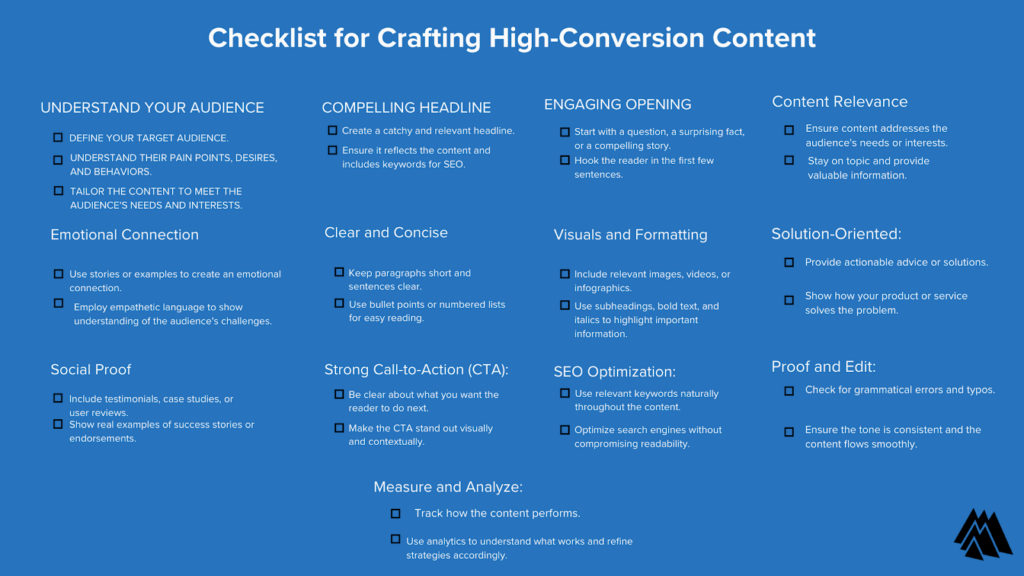 Checklist for High-Conversion Content