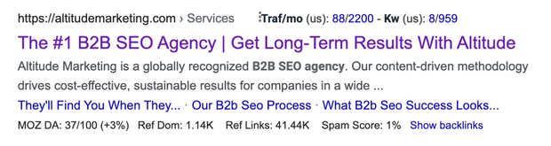 Optimize for the SERP When you search for something, a regular li