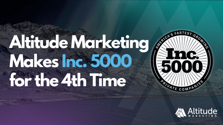 Promotion Graphic: Altitude Maketing makes inc 5000